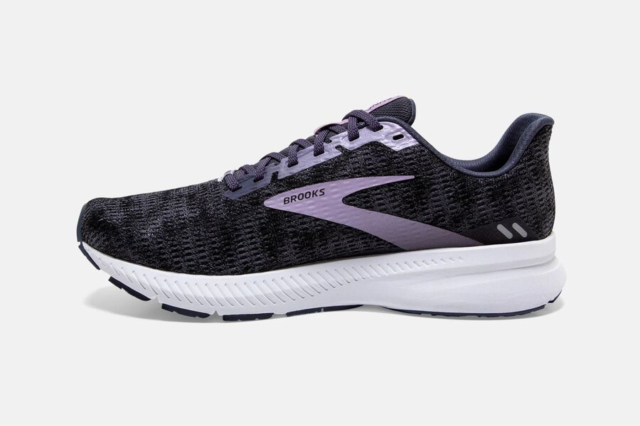 Brooks Israel Launch 8 Road Running Shoes Womens - Black/Purple - YFN-385416